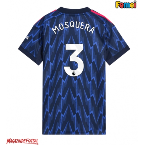 Arsenal Cristhian Mosquera #3 Tricou Fotbal Replică 2025-26 Femei Deplasare Arsenal Cristhian Mosquera #3 Tricou Fotbal Replică 2025-26 Femei Deplasare